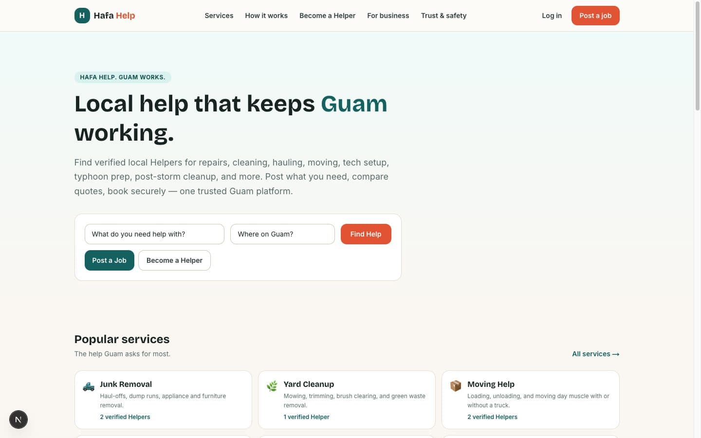 Hafa Help: product screenshot
