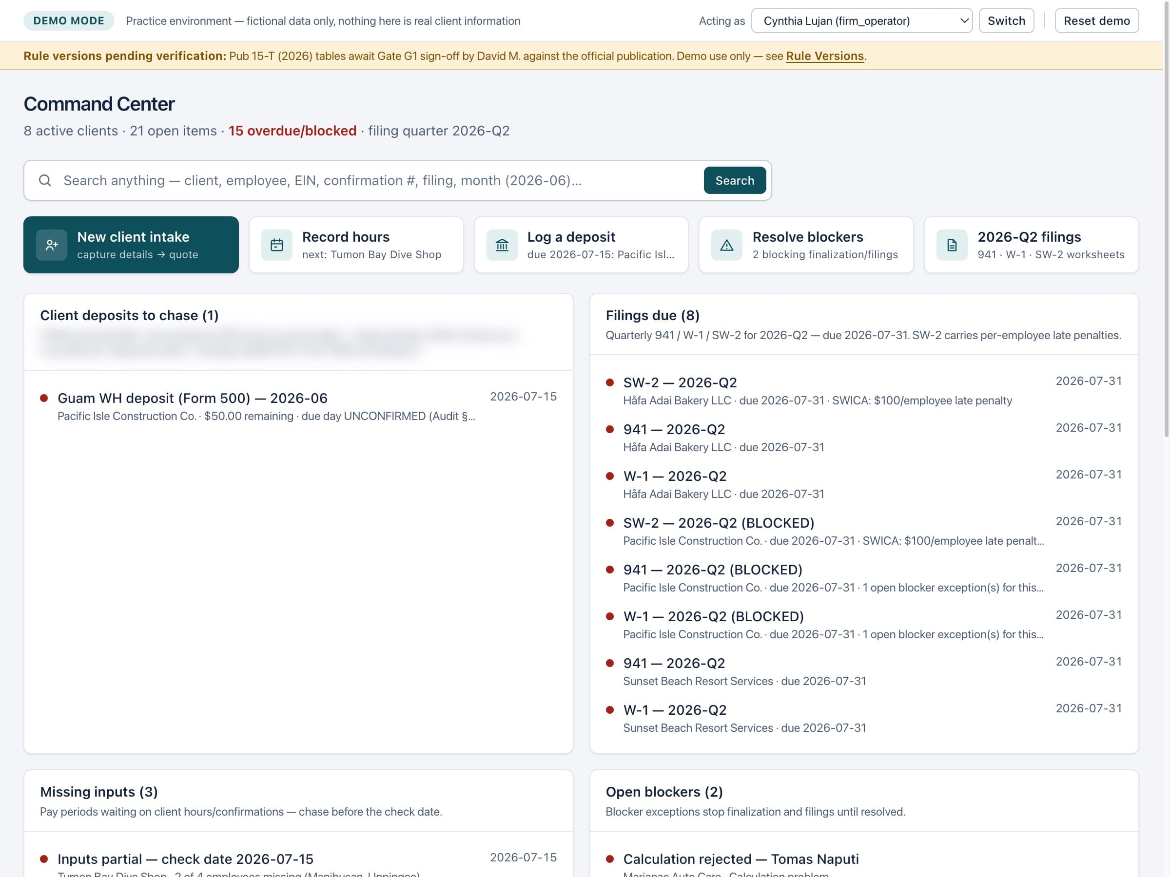 Payroll Ops: product screenshot