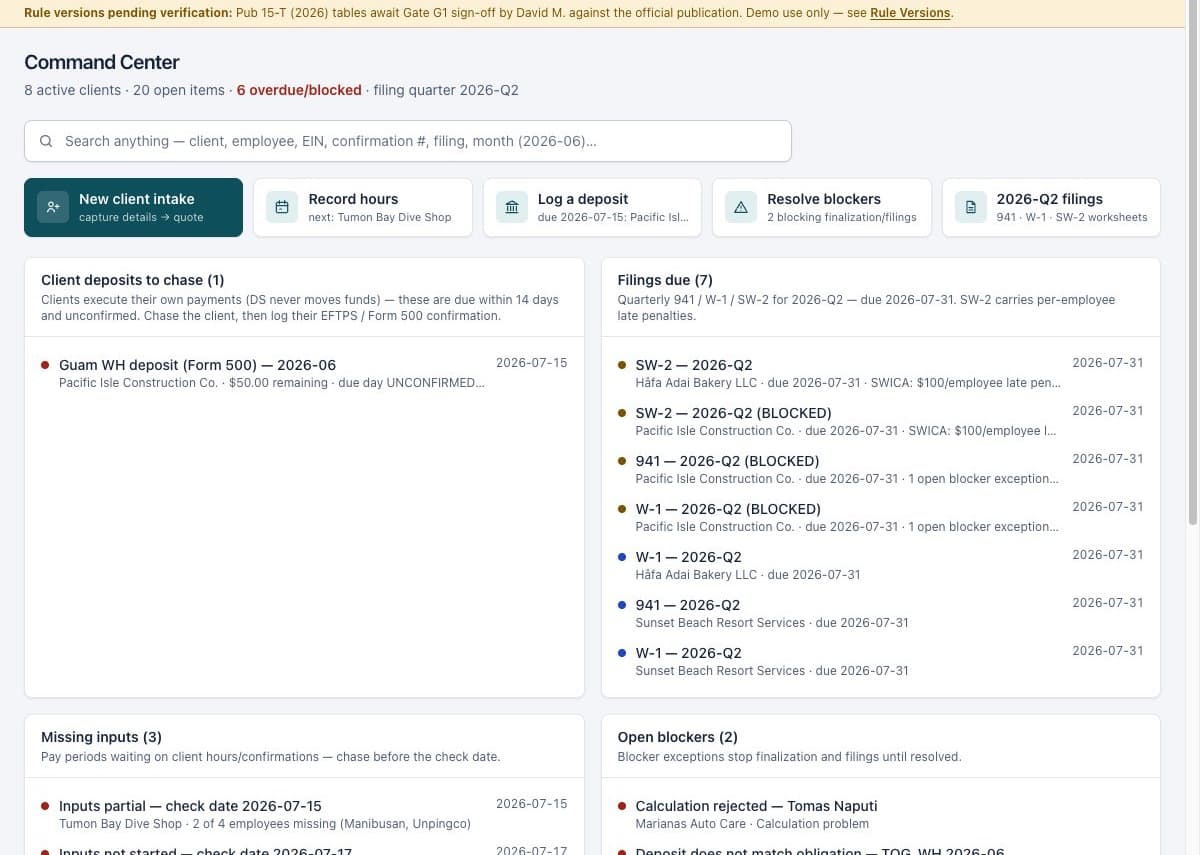 Payroll Ops: product screenshot